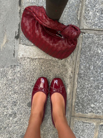 Ballet Flat Cherry Red